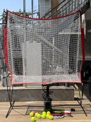 NT01 Baseball & Tennis Ball Recycling System Net, 6 x 7ft Compatible with 681PBH 680BH Machines, Portable Polyester Netting and Fiberglass Frame, with Carrying Bag (Net Only)