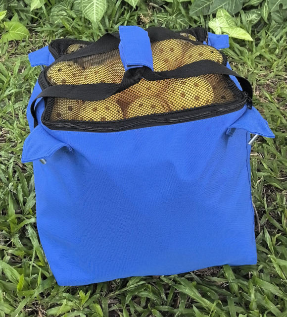 Keranjang Bola Tenis Padel Pickleball Beroda Kapasitas Besar 160 Bola Kualitas Terbaik / Foldable Ball Cart Portable Ball Hopper with Wheels