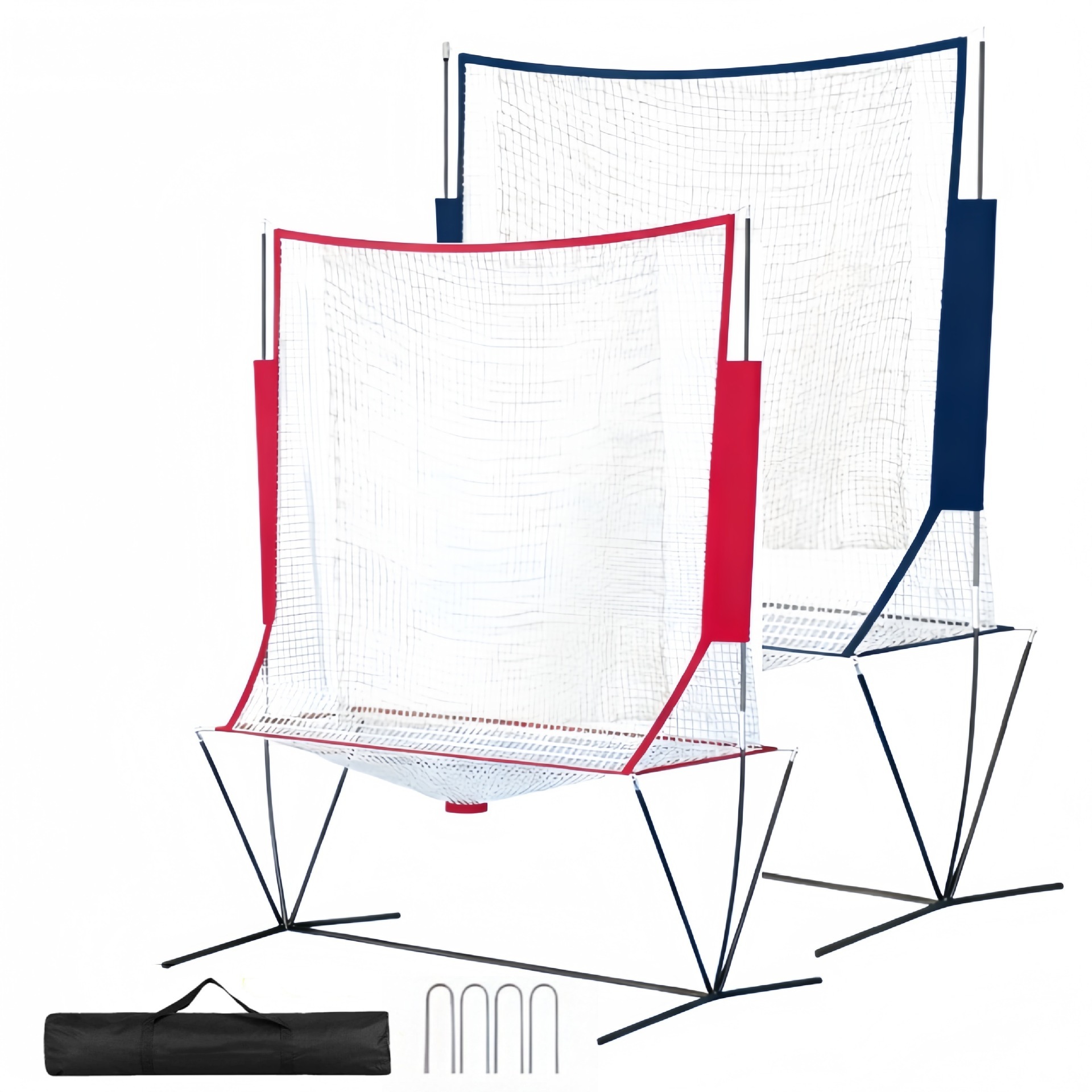 NT01 Baseball & Tennis Ball Recycling System Net, 6 x 7ft Compatible with 681PBH 680BH Machines, Portable Polyester Netting and Fiberglass Frame, with Carrying Bag (Net Only)
