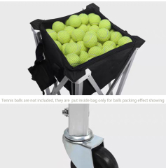 Keranjang Bola Tenis Padel Pickleball Beroda Kapasitas Besar 160 Bola Kualitas Terbaik / Foldable Ball Cart Portable Ball Hopper with Wheels