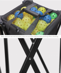 Keranjang Bola Tenis Padel Pickleball Beroda Kapasitas Besar 160 Bola Kualitas Terbaik / Foldable Ball Cart Portable Ball Hopper with Wheels