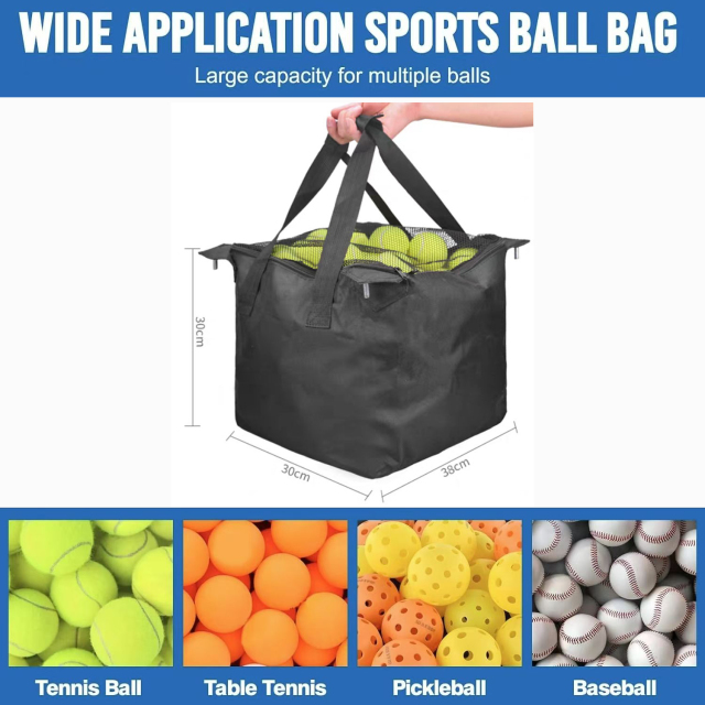 Keranjang Bola Tenis Padel Pickleball Beroda Kapasitas Besar 160 Bola Kualitas Terbaik / Foldable Ball Cart Portable Ball Hopper with Wheels
