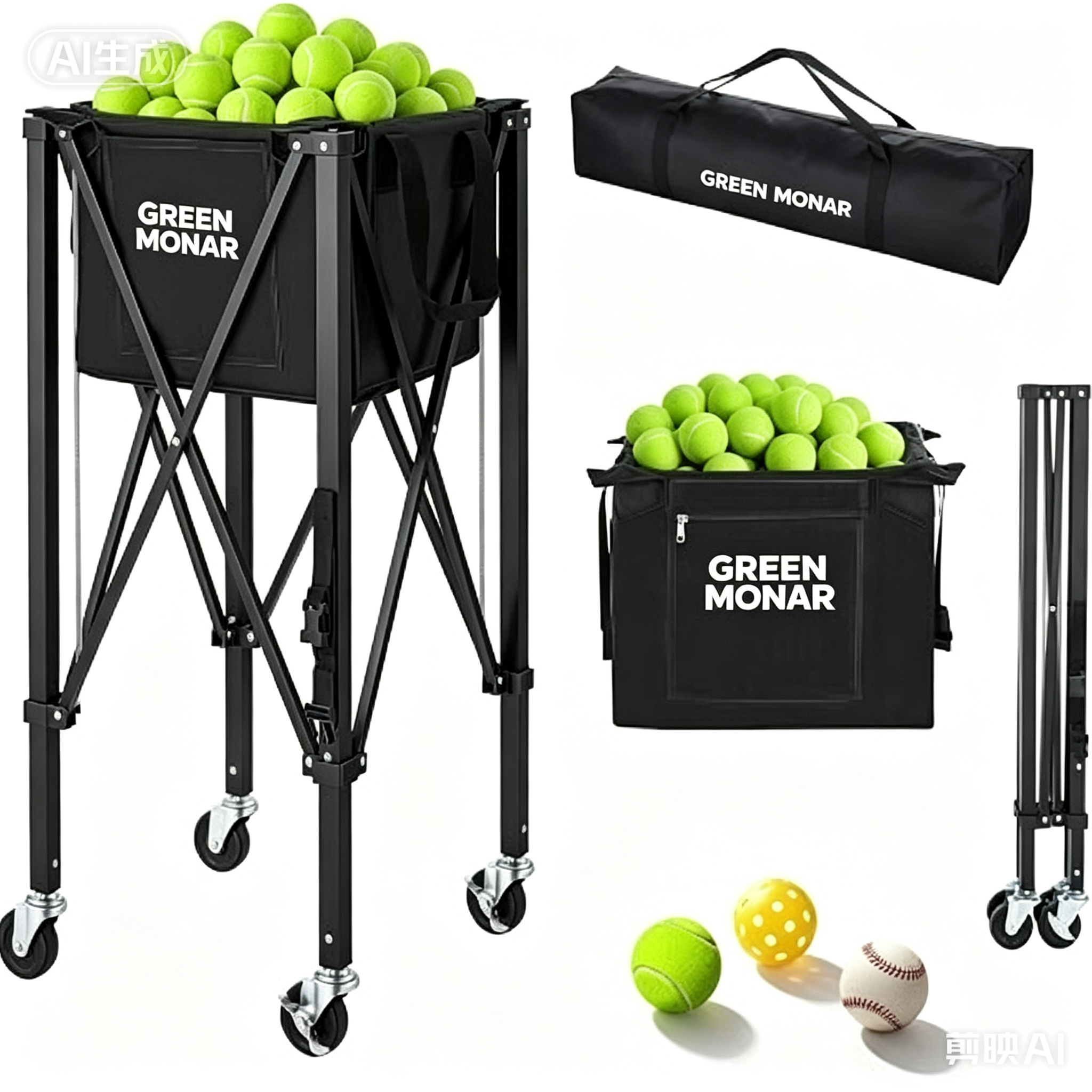 Green Monar Tennis & Pickleball Hopper