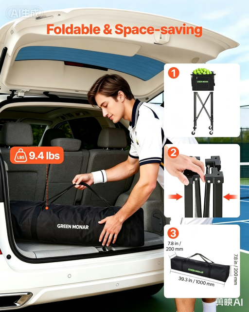 Green Monar Tennis & Pickleball Hopper