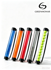 Tennis Ball Pickup Tube, 15 Balls Capacity, Transparent PC Tennis Ball Collector with Strap, Portable Tennis Training Storage Tube