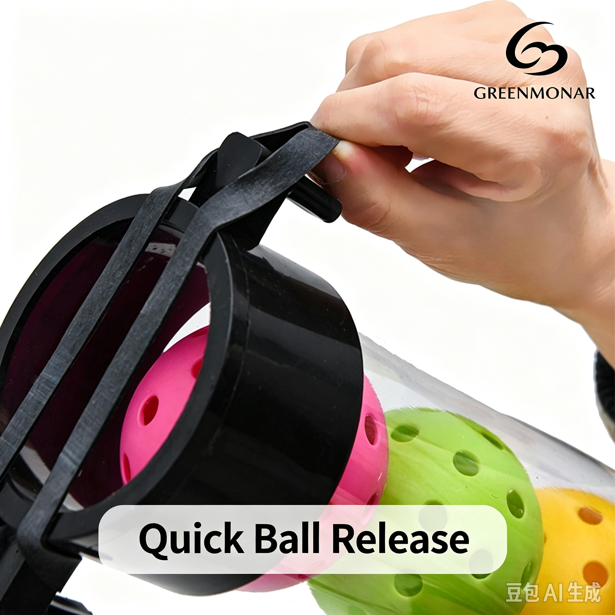 Pickleball Pickup Tube, 12 Balls Capacity, Transparent PC Pickleball Collector with Shoulder Strap, Portable Pickleball Training Storage Tube