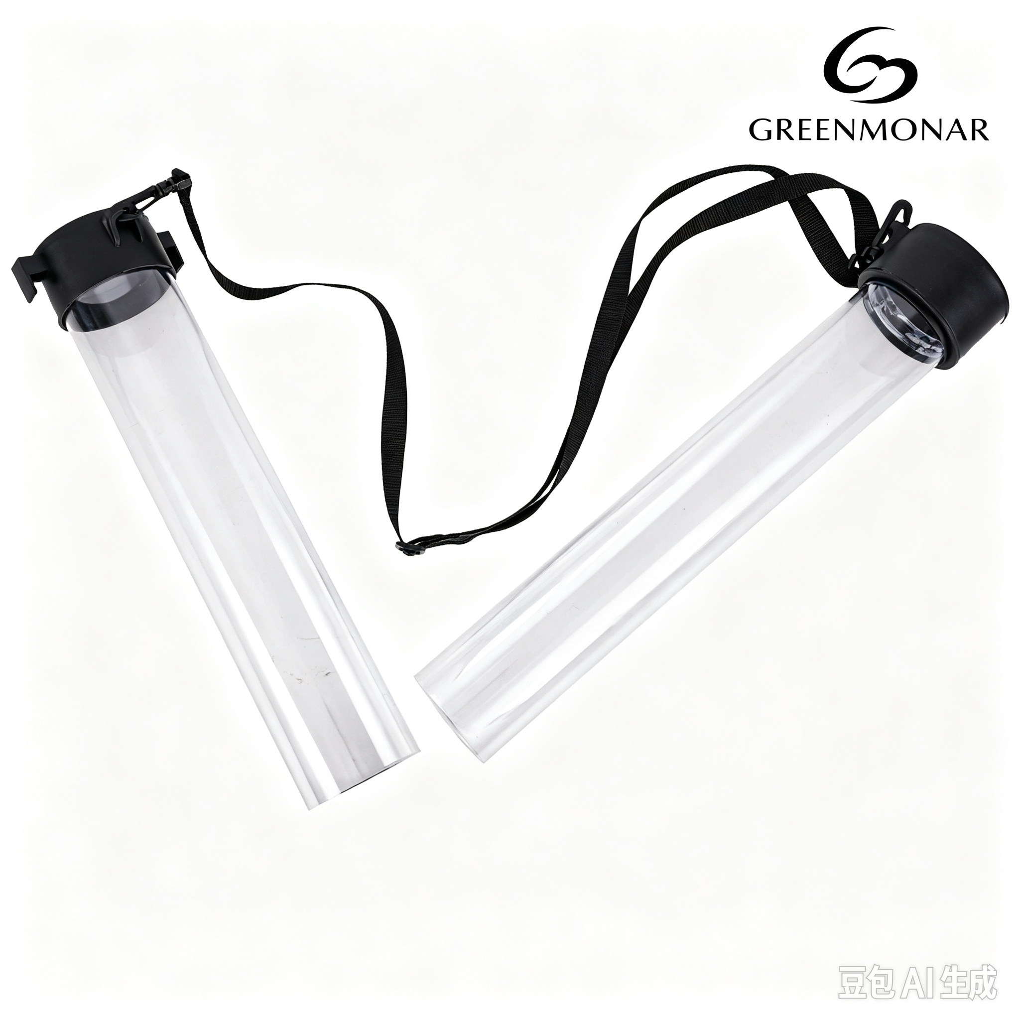 Pickleball Pickup Tube, 12 Balls Capacity, Transparent PC Pickleball Collector with Shoulder Strap, Portable Pickleball Training Storage Tube