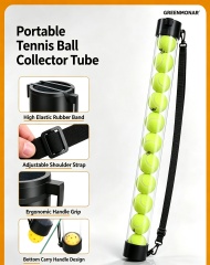 Portable Tennis Ball Collector Tube – Holds 15 Balls
