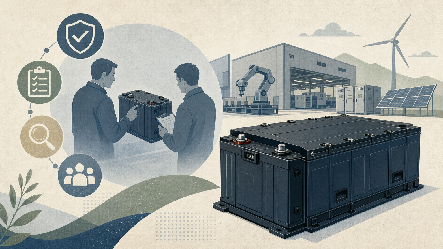 Editorial diagram for Sourcing Reliable 200Ah Lithium Battery Packs for Industrial Storage