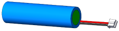 3.6V 2.6Ah NCM lithium battery pack with blue PVC wrap and JST-PH-3P wired connector