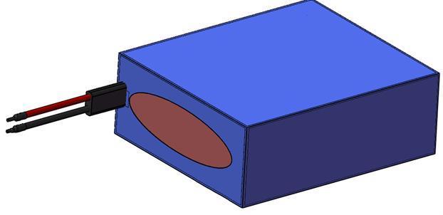 25.2V 9Ah 7S2P NCM lithium battery pack in blue PVC wrap with red and black power leads