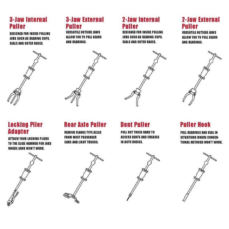 17pcs Slide Hammer / Puller Set