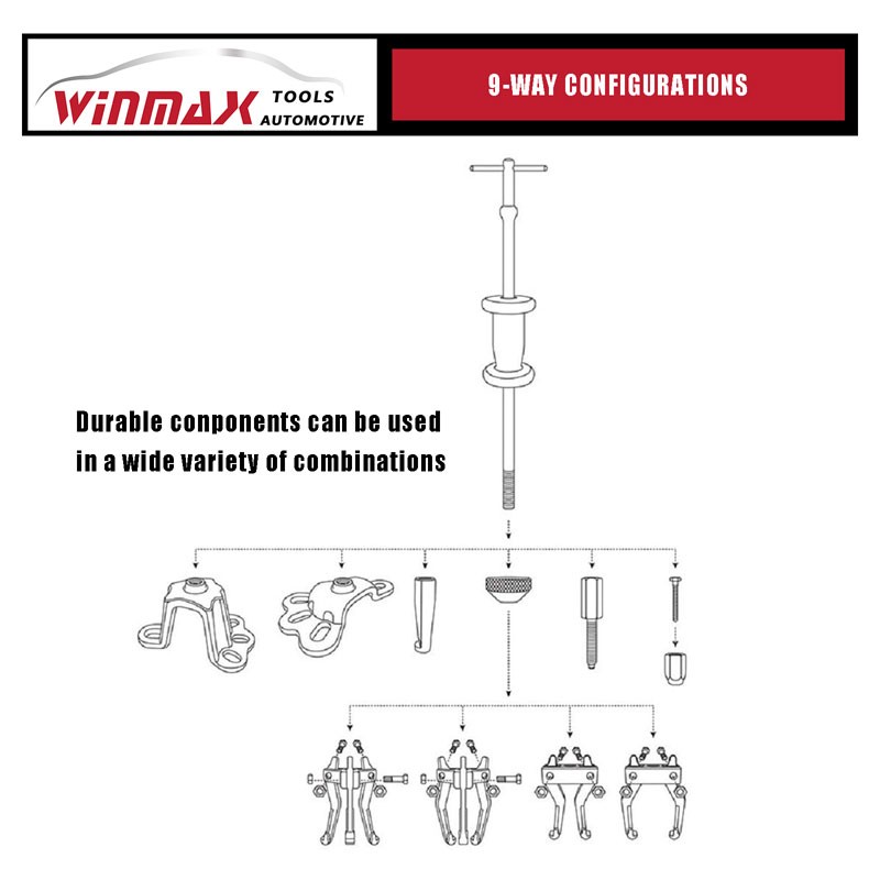 17pcs Slide Hammer / Puller Set