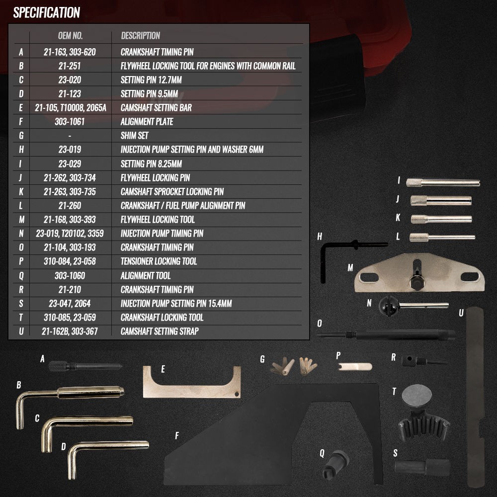 FORD/MAZDA Timing Locking Tool Set