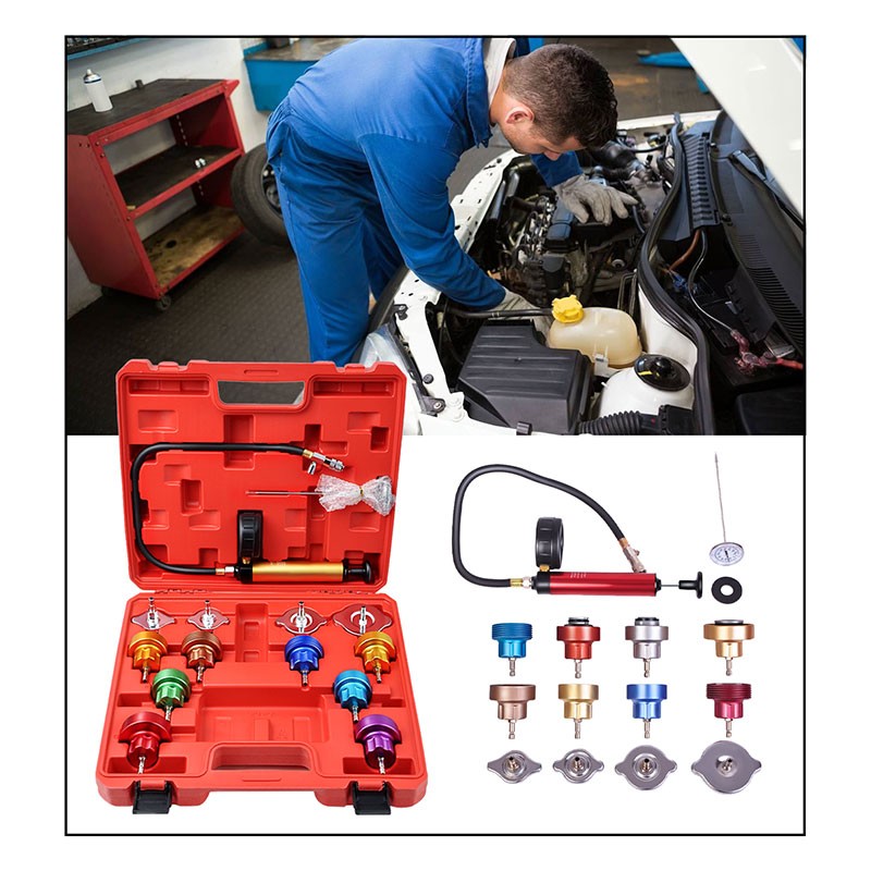 14PCS Radiator Cooling System Pressure Tester Kit