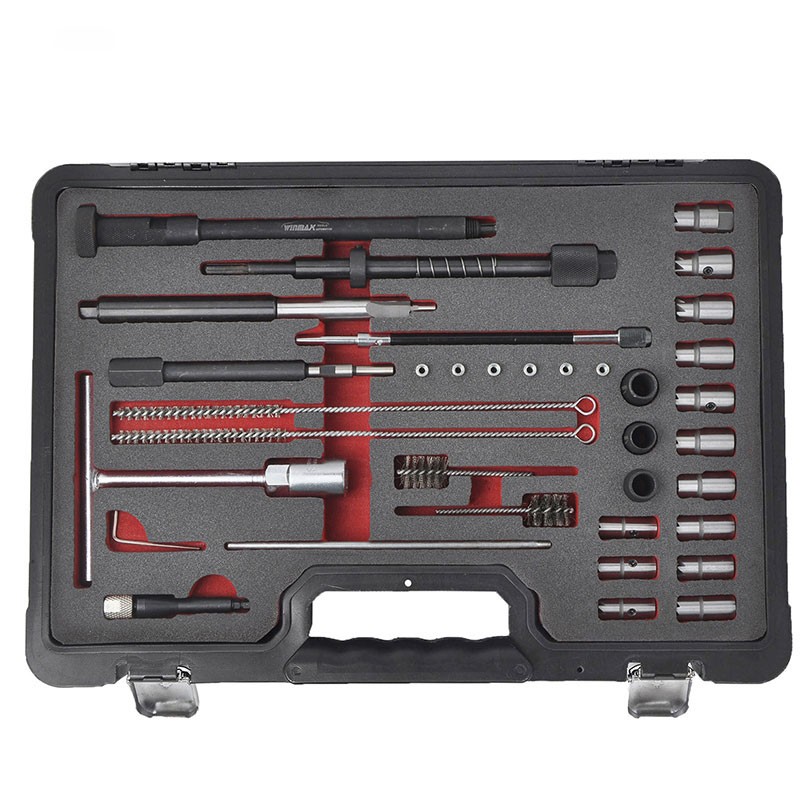 35PCS Diesel Injector Seat Cutter Set and Manhole Cleaning Set