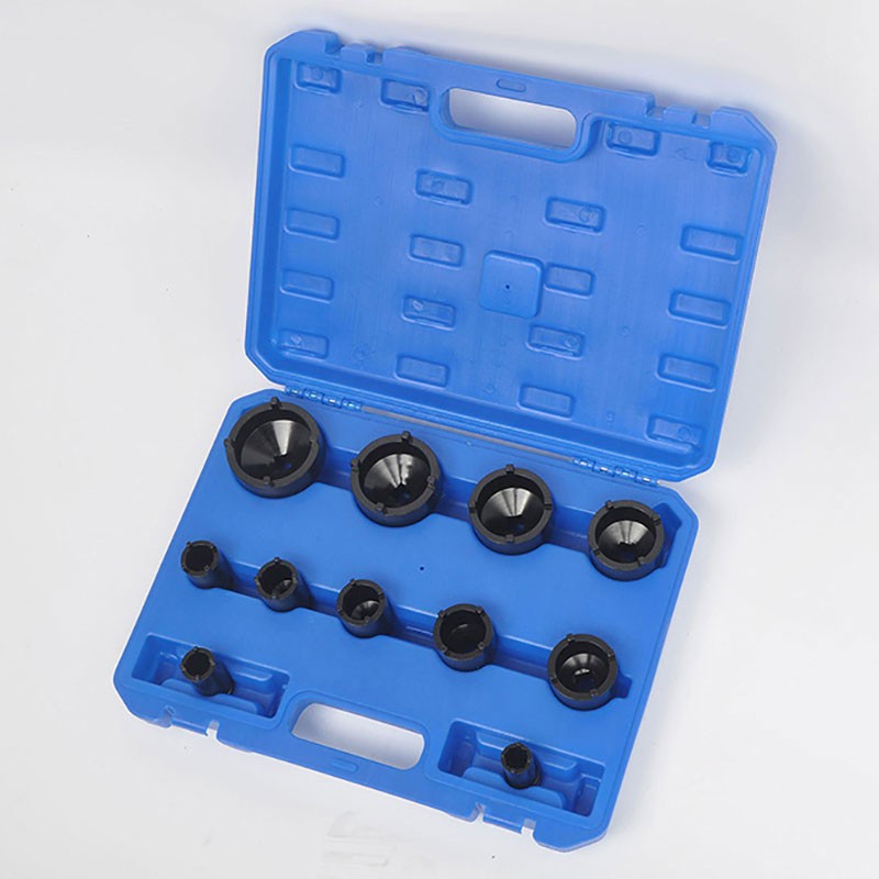 11PCS Special Socket Set For Grooved Nuts, 22-75 Mm