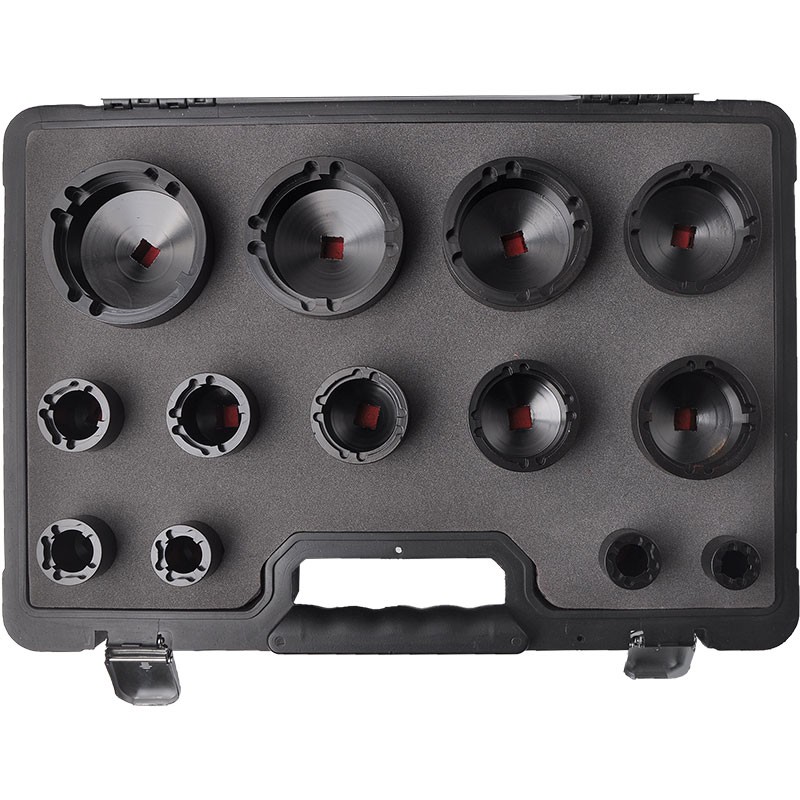 13PCS Special Socket Set with Inside Tooth for Grooved Nuts