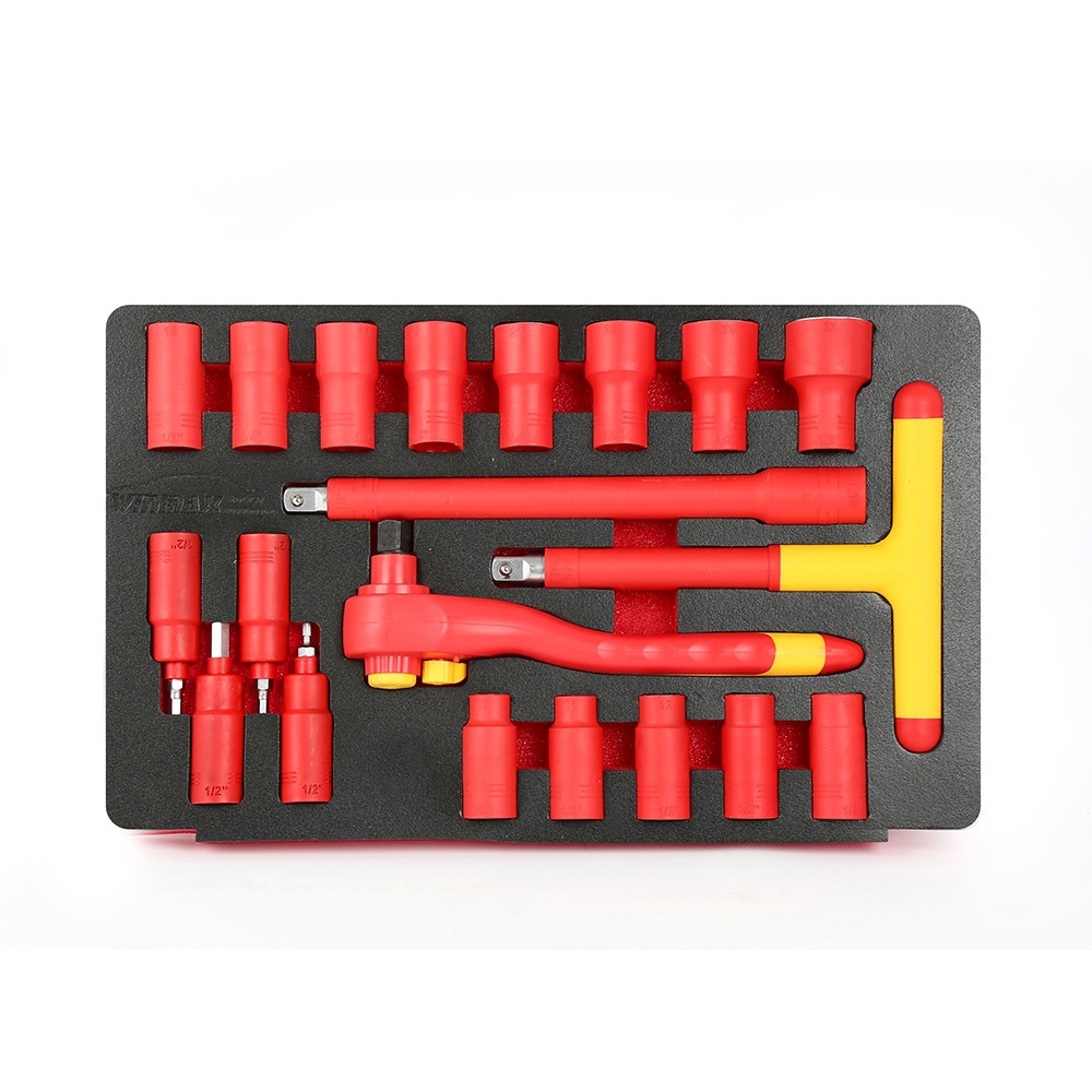 20PCS VDE Insulated Tool Set | 1/2" Sockets & Wrench