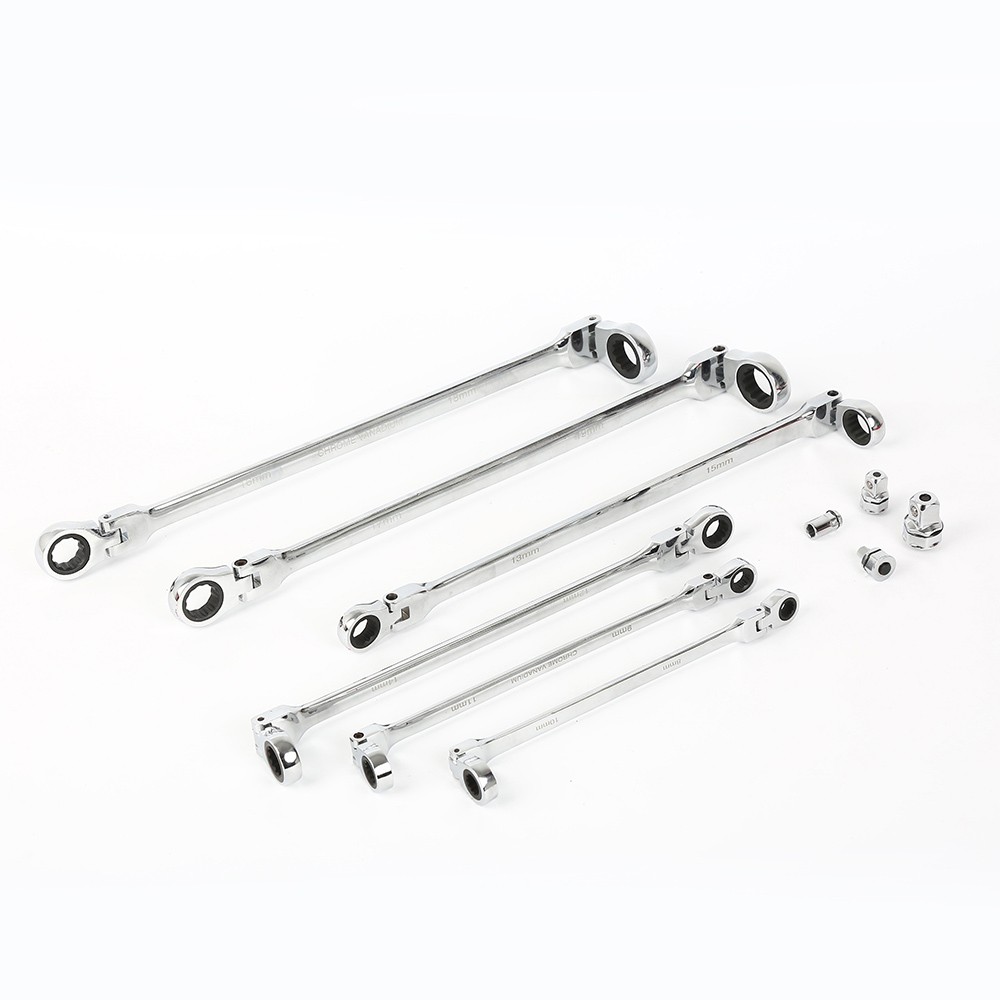 10PCS Flexi-head Ratchet Spanner Set
