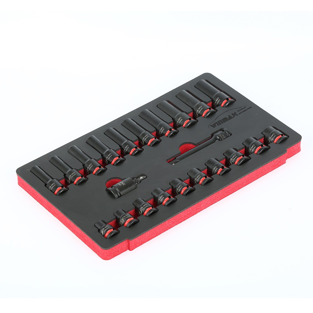 22PCS 1/2"DR Impact Socket Set