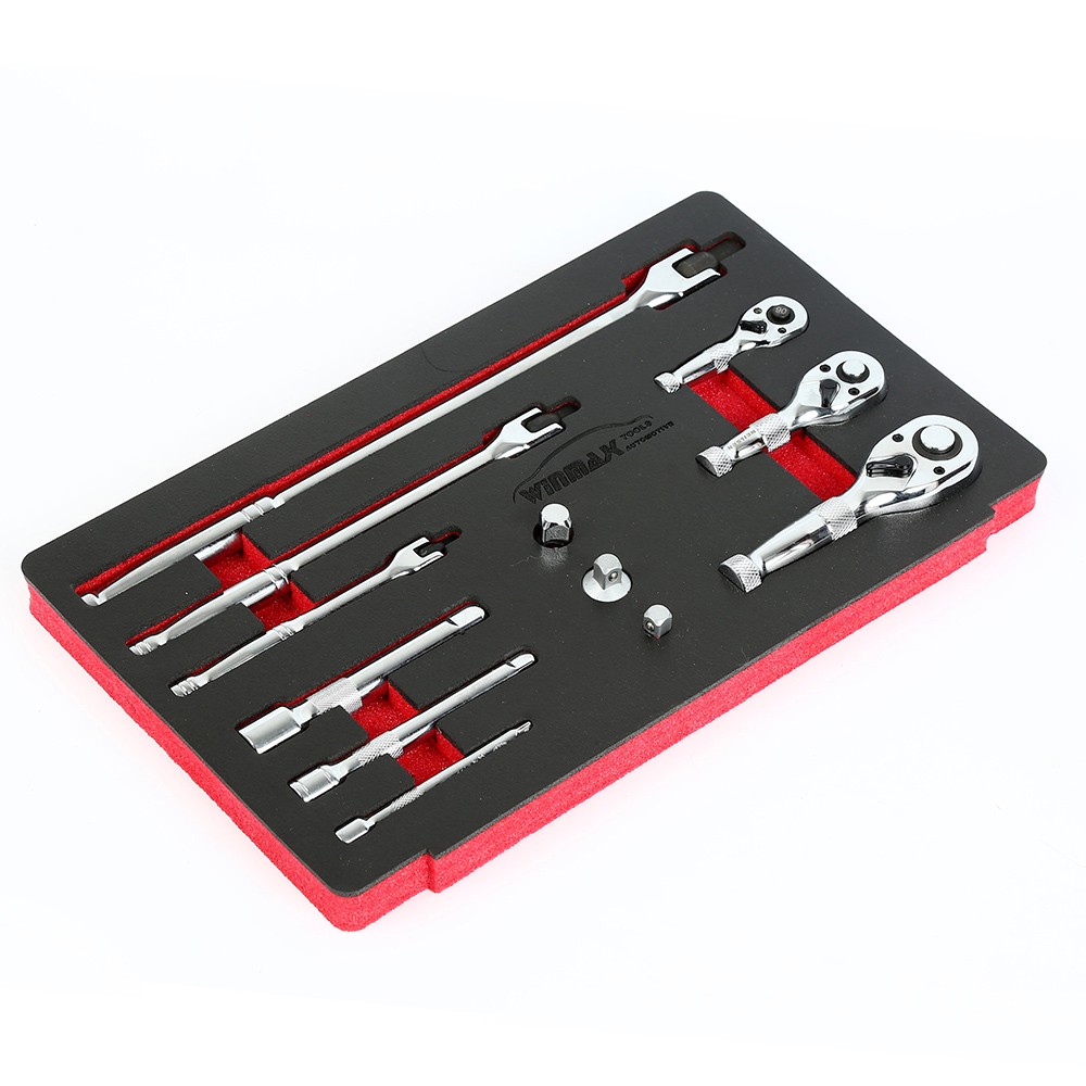 12PCS Stubby Ratchet,Flexible Bar with Accessories