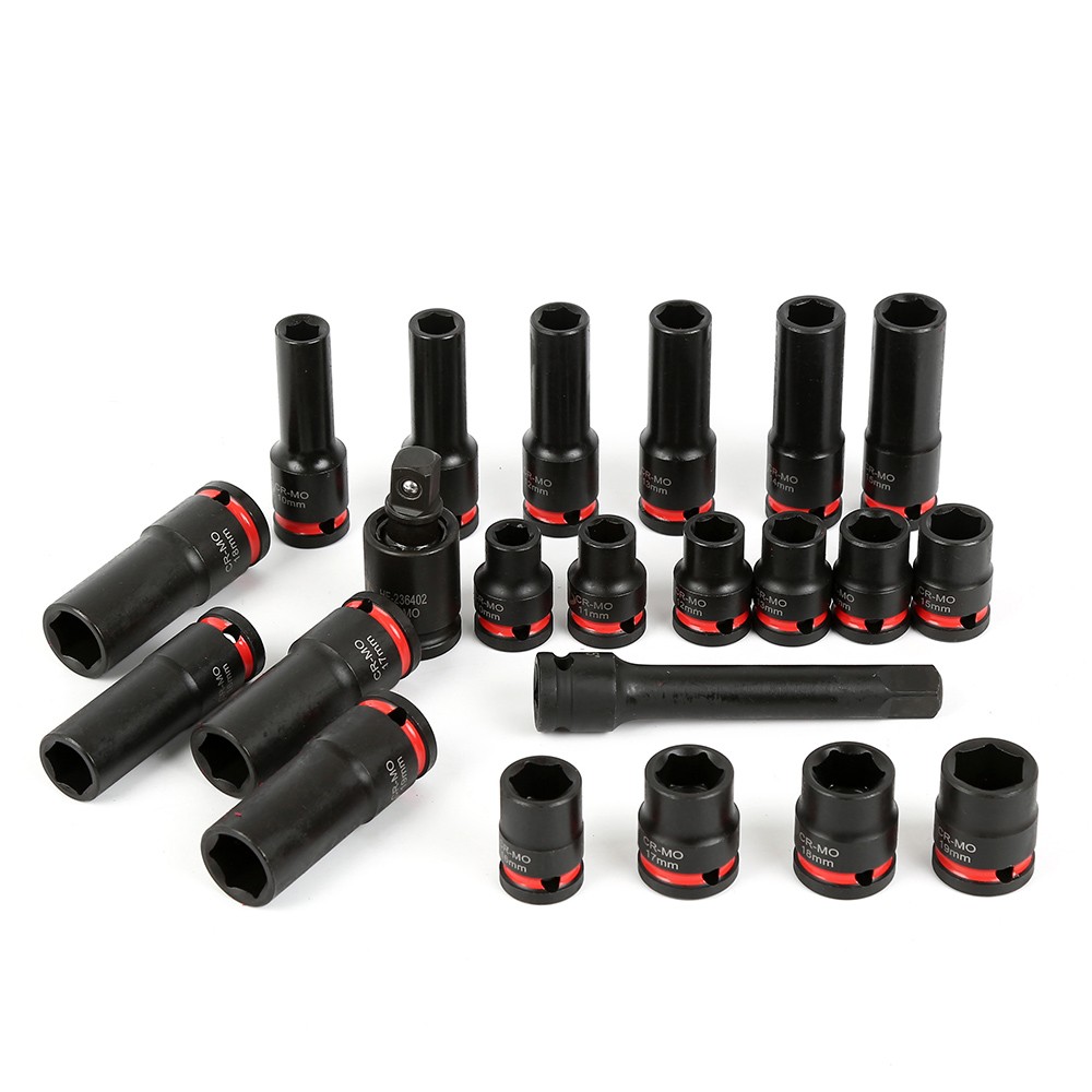 22PCS 1/2"DR Impact Socket Set