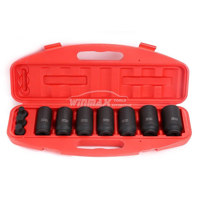 10PC 1/2" Deep Axle Nut Impact Socket Set