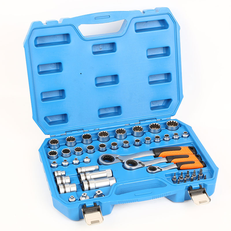 47Pcs 1/4" 3/8" 1/2" Go Through Socket Set