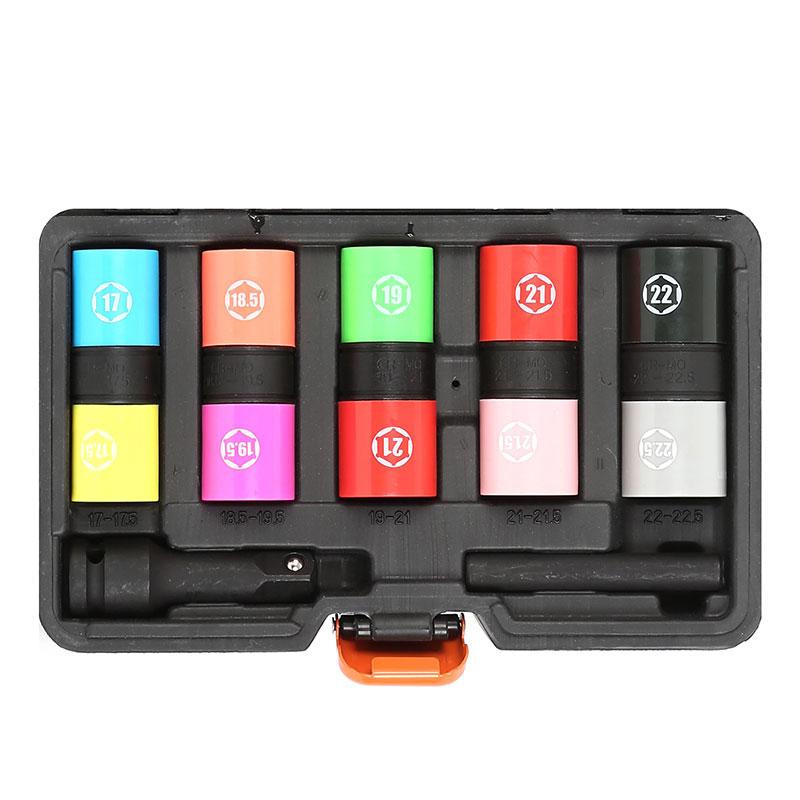 6 Pieces Thin Wall Flip Lug Nut Socket Set