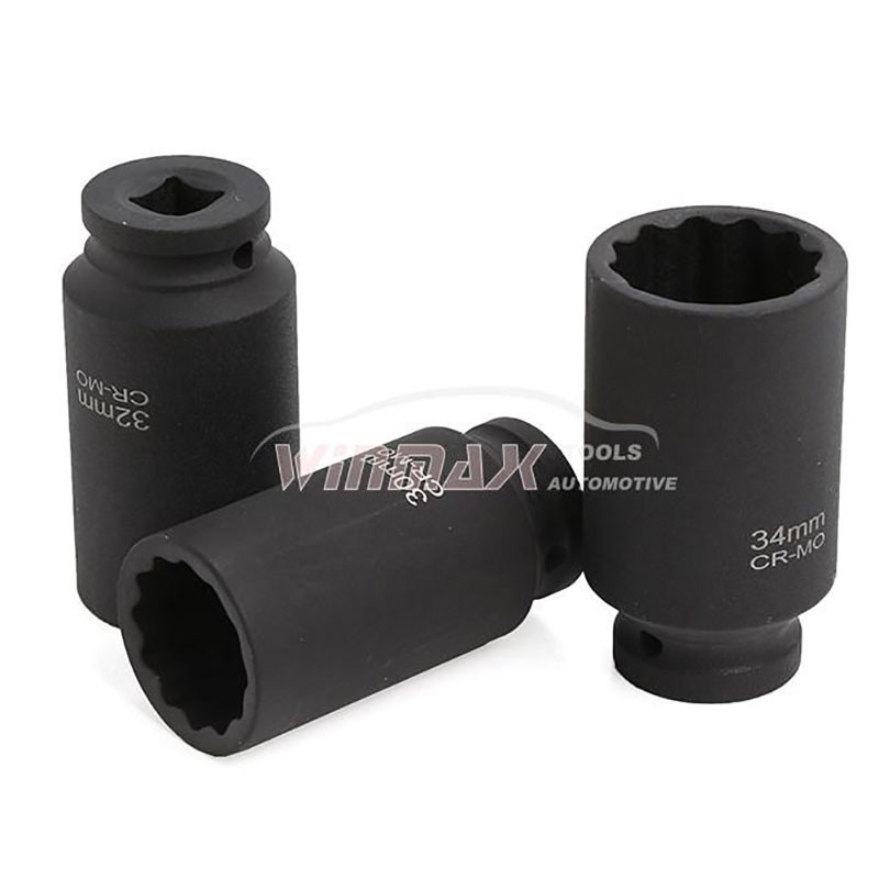 4PC 1/2"DR Deep Axle Nut Impact Socket