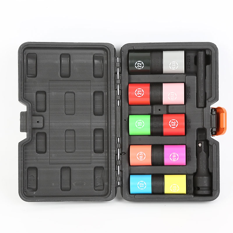 6 Pieces Thin Wall Flip Lug Nut Socket Set