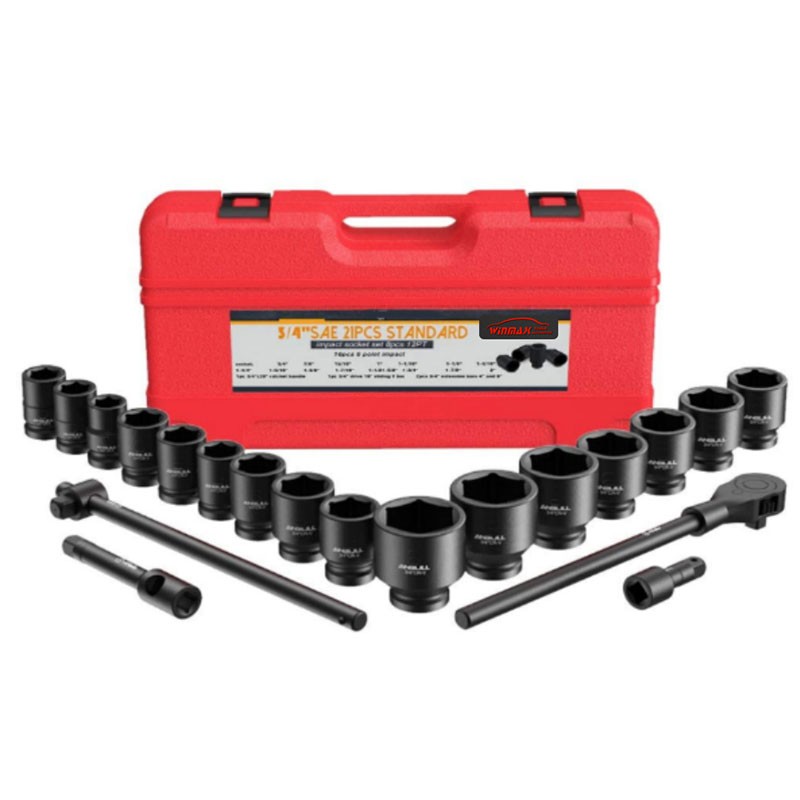 21PC 3/4" Drive Jumbo Impact Socket Set