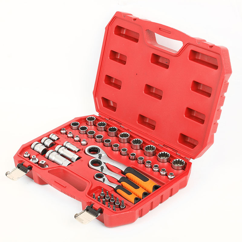 47Pcs 1/4" 3/8" 1/2" Go Through Socket Set