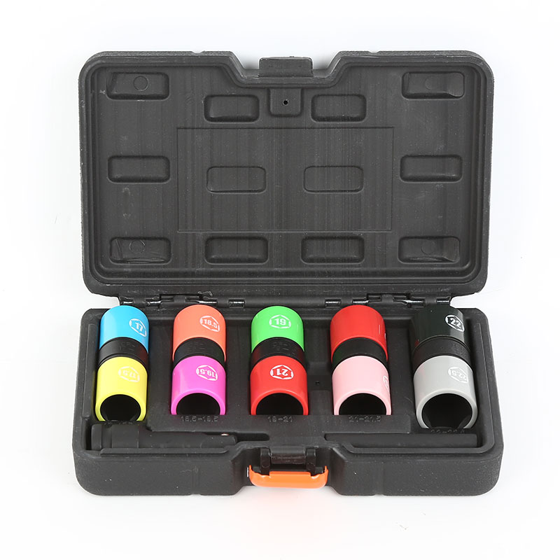 6 Pieces Thin Wall Flip Lug Nut Socket Set