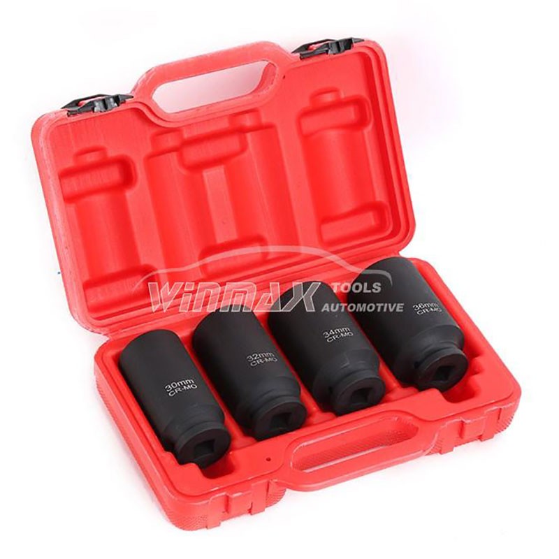 4PC 1/2"DR Deep Axle Nut Impact Socket