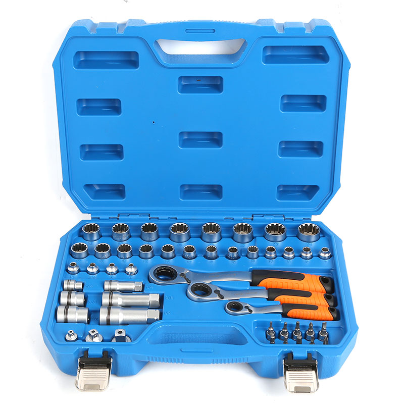 47Pcs 1/4" 3/8" 1/2" Go Through Socket Set