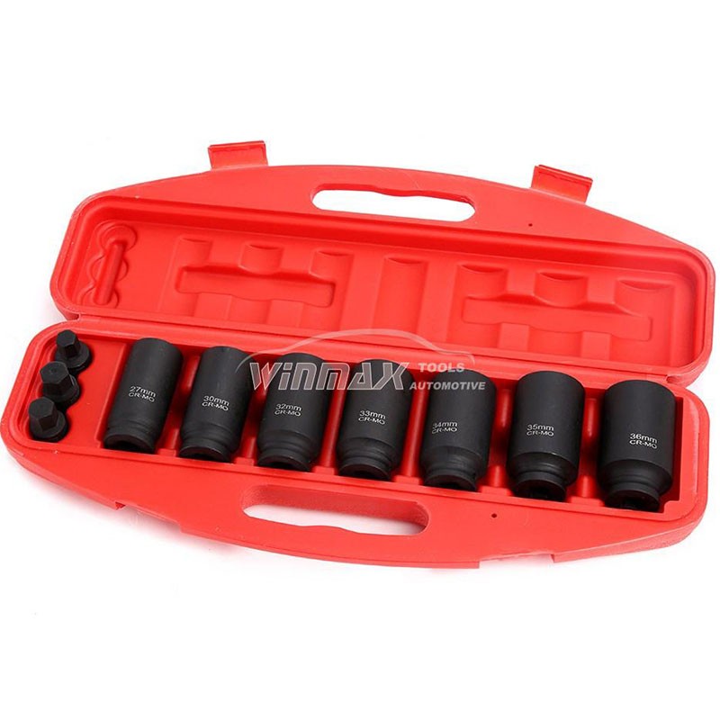 10PC 1/2" Deep Axle Nut Impact Socket Set