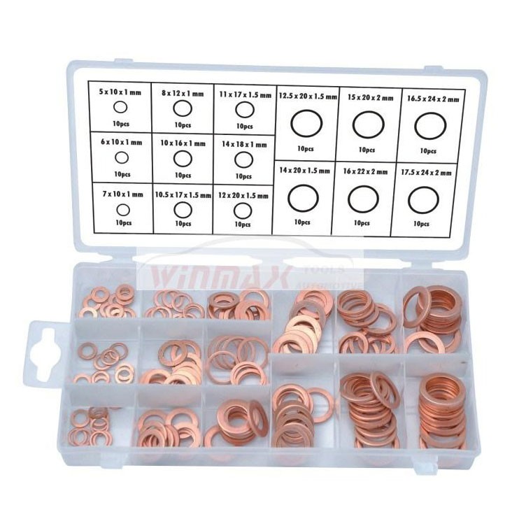 Copper O-Ring Assortment Box - 150pc