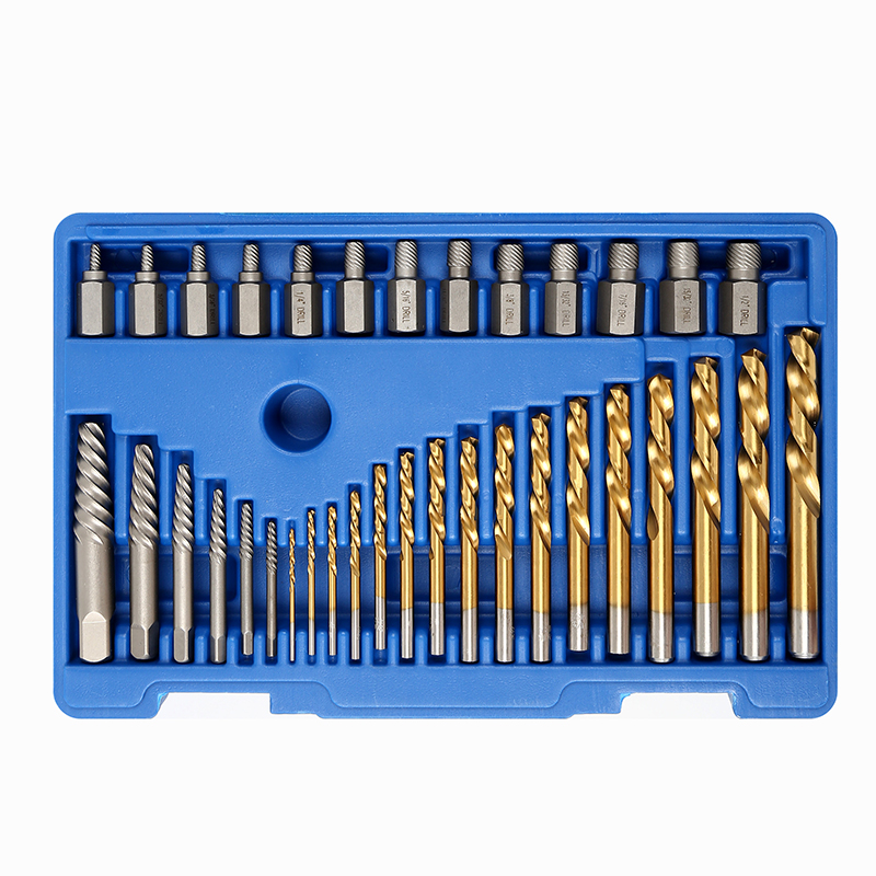 35 Piece Screw Extractor and Drill Bit Set