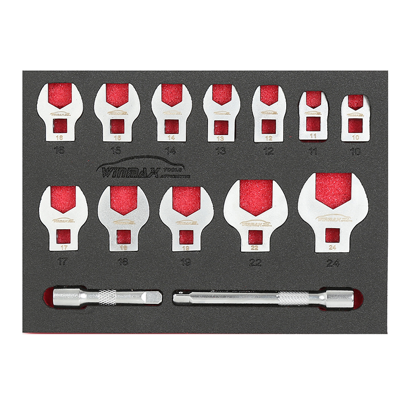 14件套V口牛角扳手头-公制