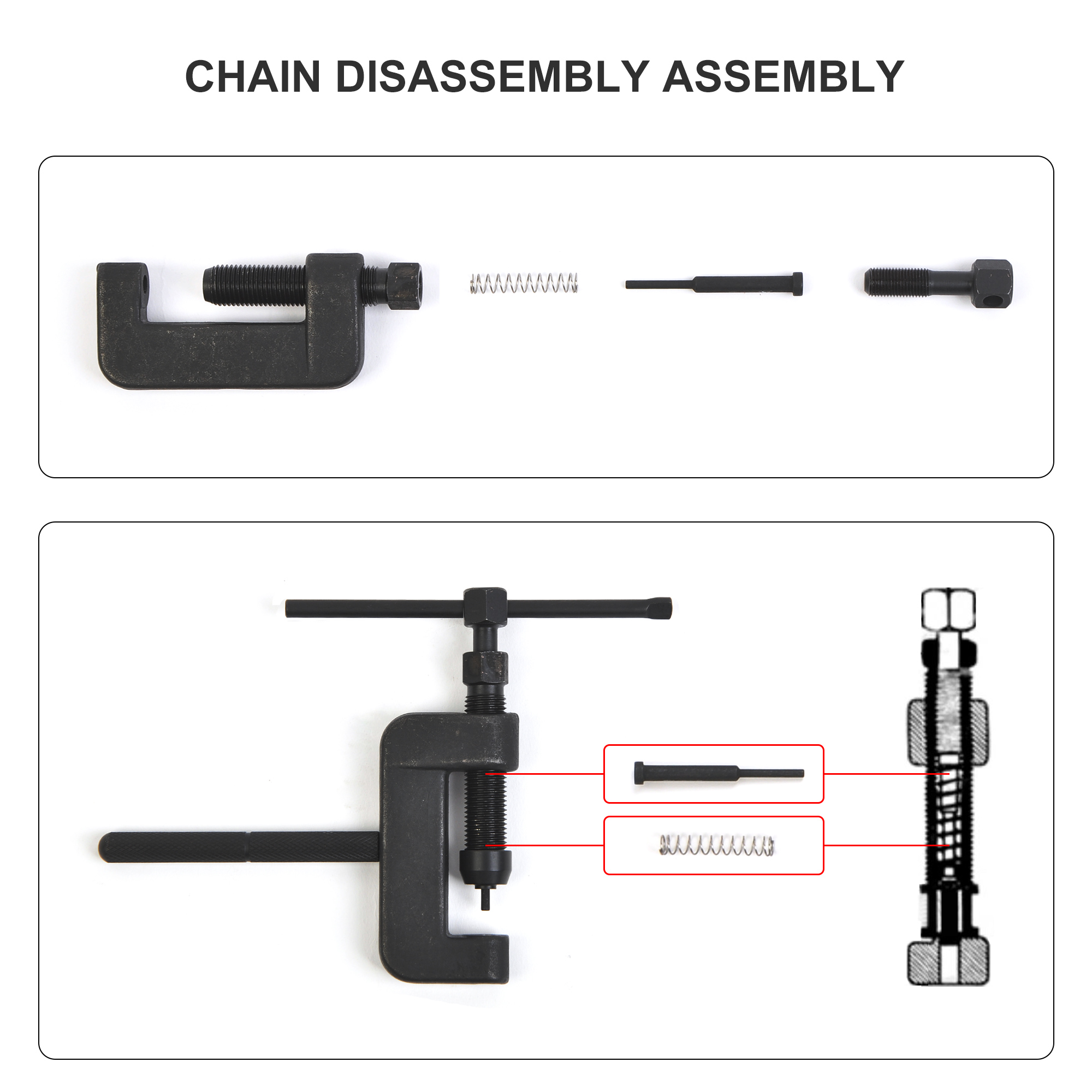 21pcs Universal Motorcycle Chain Tool Kit