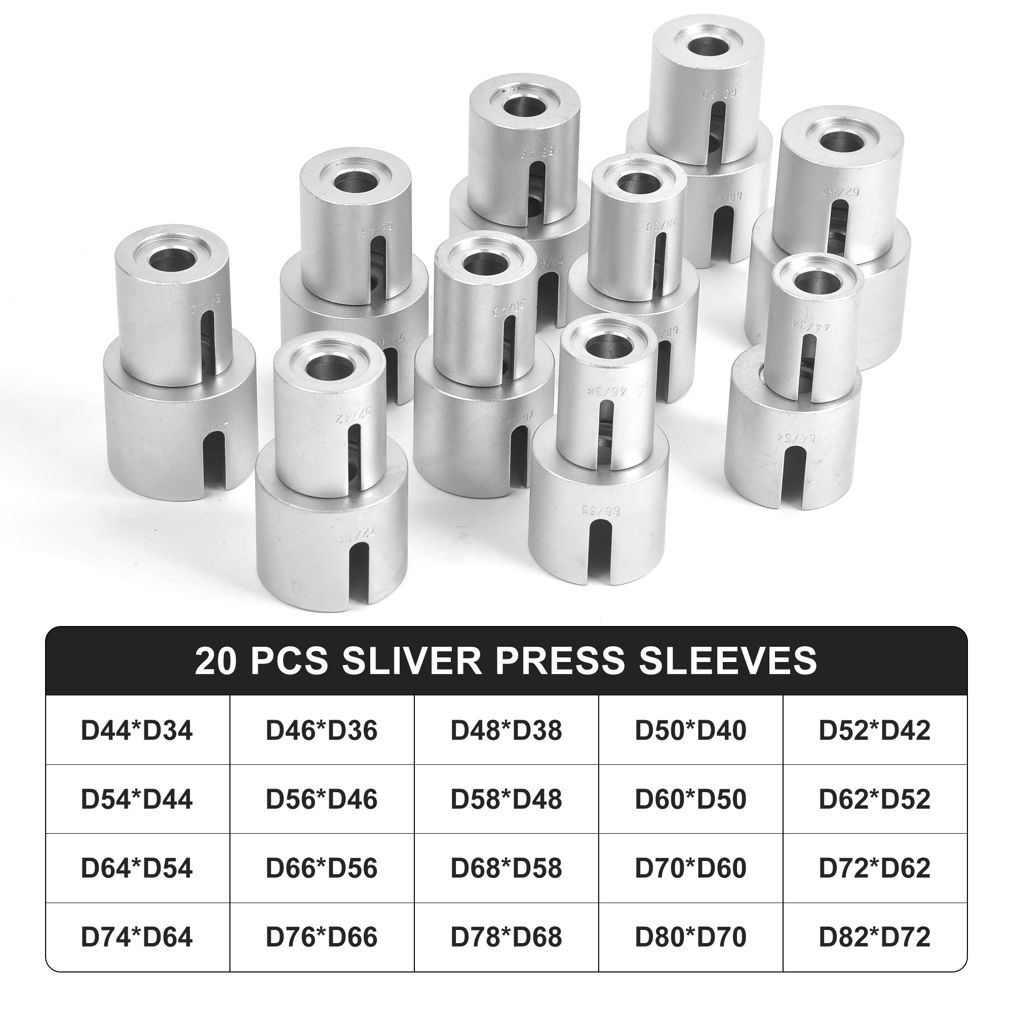 Press And Pull Sleeve Kit -- 24pcs