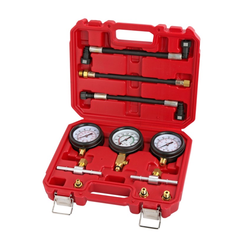 11PCS Motorcycle Compression & Fuel Pressure Gauge Set