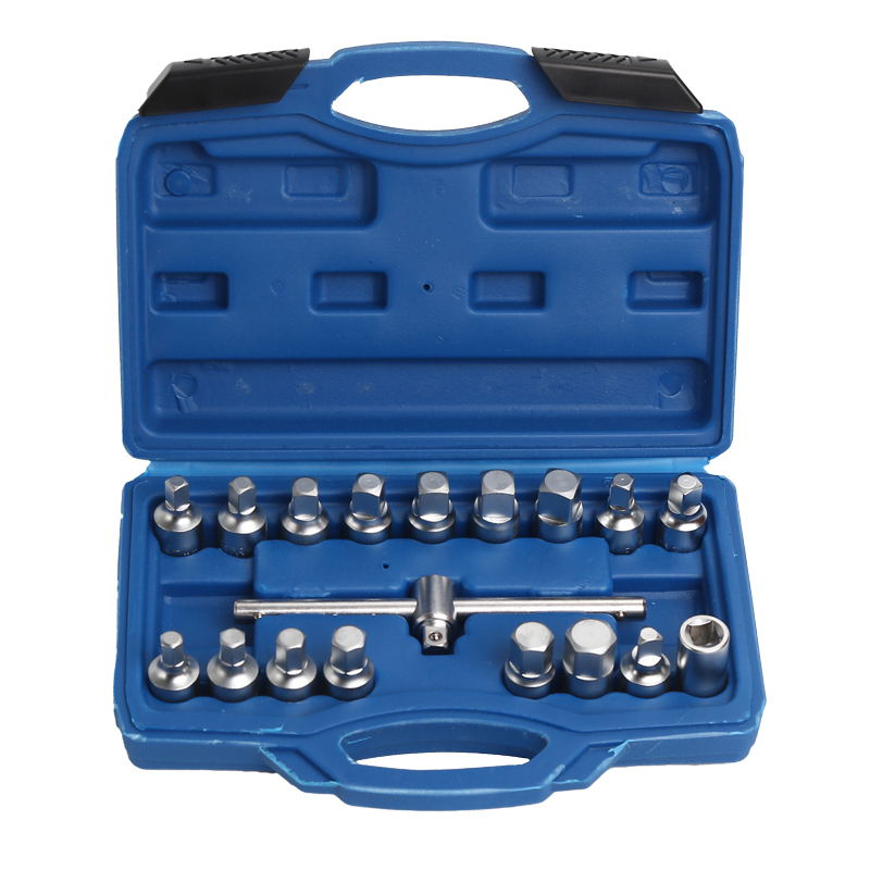 18PCS Oil Drain Plug Key Set