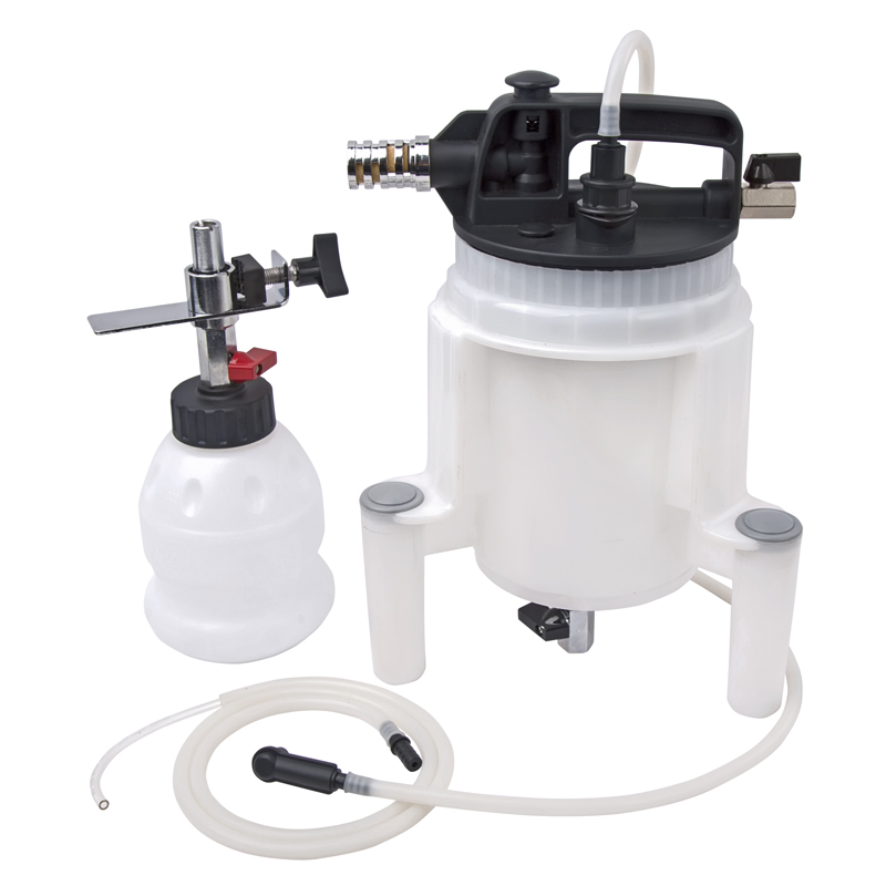 Pneumatic Brake Fluid Extractor & Refilled Bottle