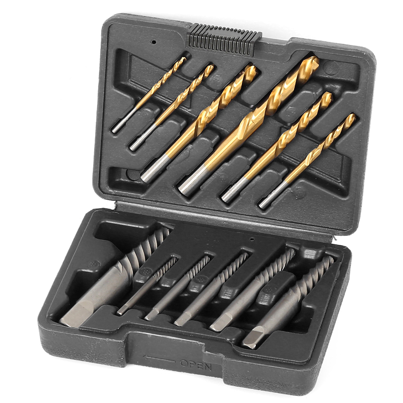 12pc Screw Extractor | Right Hand Cobalt Drill Bit Set Easy out Broken Bolt
