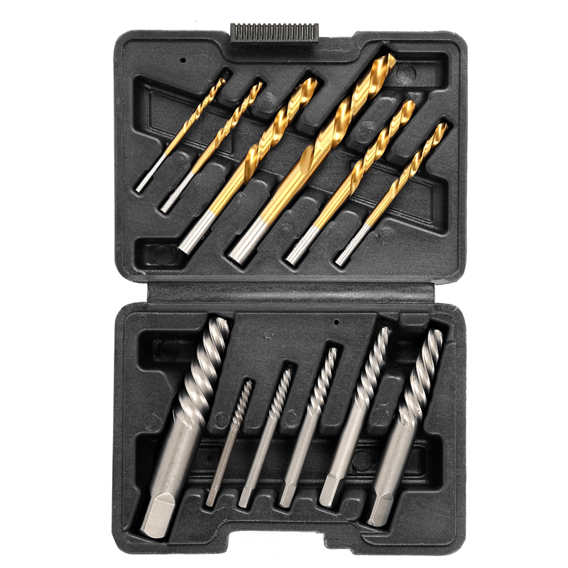 12pc Screw Extractor | Right Hand Cobalt Drill Bit Set Easy out Broken Bolt