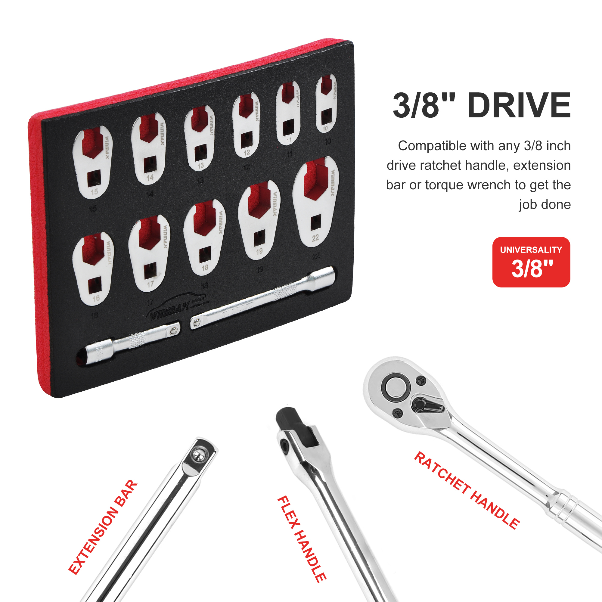 13件套防脱油管扳手头-公制