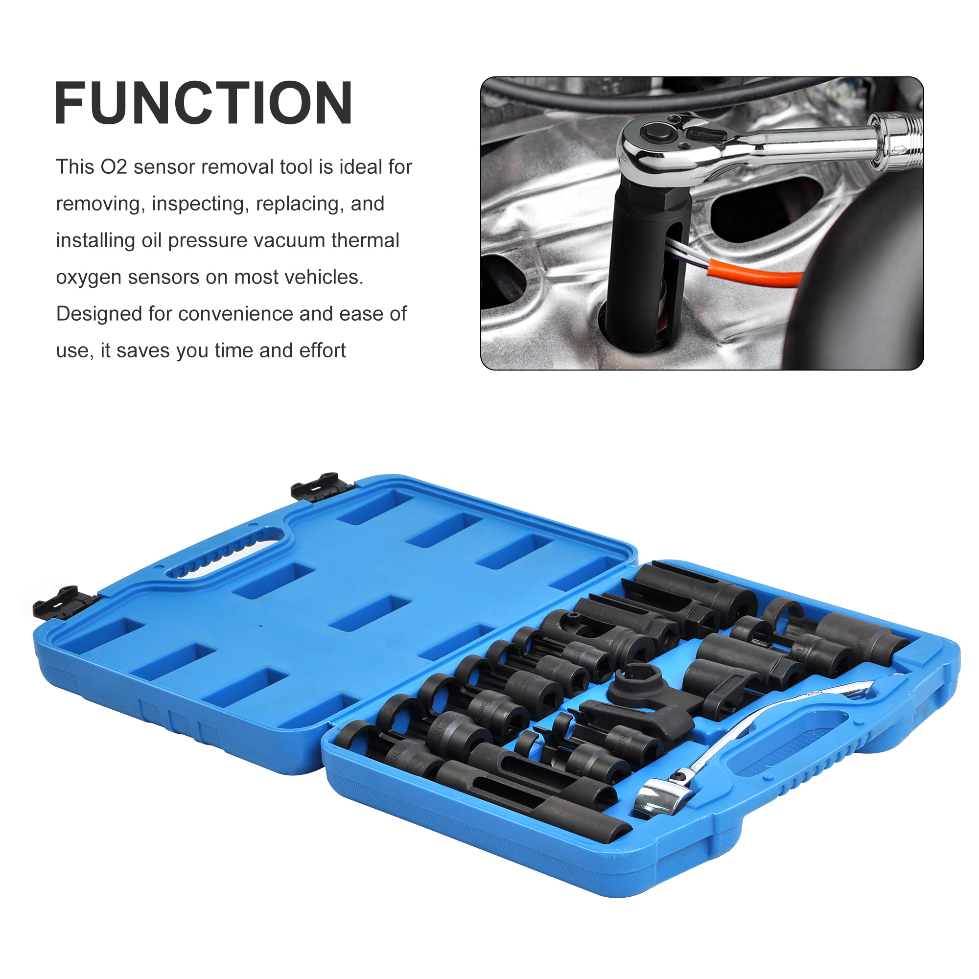 21PCS Oxygen Sensor Wrench Set